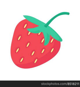 Vector isolated image for web design. Ripe strawberries on a white background for the dessert menu in the cafe