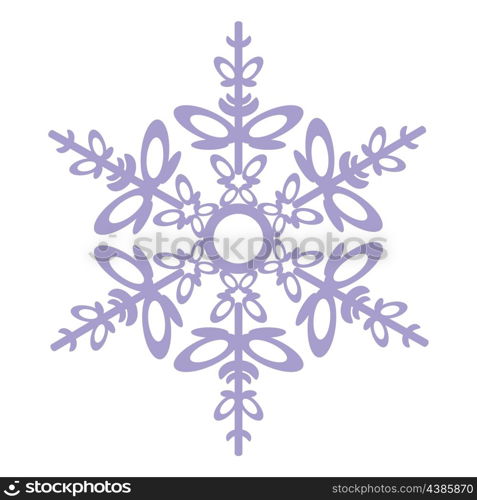 Vector. Isolated snowflake in color 03