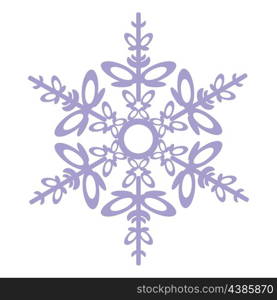 Vector. Isolated snowflake in color 03