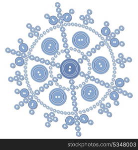 Vector. Isolated snowflake in color 05