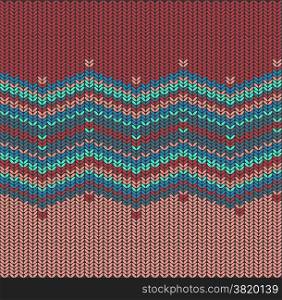 vector knitted background with zigzag pattern