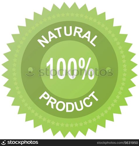 Vector label - 100% natural product. EPS 10.
