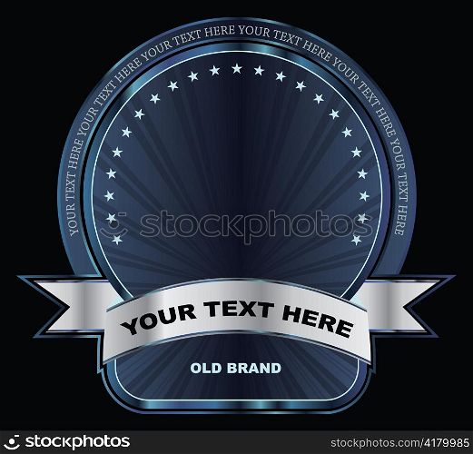 vector label with ray and stars