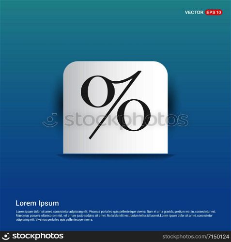 vector labels Percent price icon - Blue Sticker button