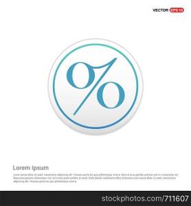 vector labels Percent price icon - white circle button