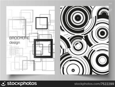 Vector layout of A4 format modern cover mockups design template for brochure, magazine, flyer, booklet, report. Trendy geometric abstract background in minimalistic flat style with dynamic composition.. Vector layout of A4 format modern cover mockups design template for brochure, magazine, flyer, booklet, report. Trendy geometric abstract background in minimalistic flat style with dynamic composition