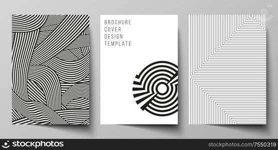 Vector layout of A4 format modern cover mockups design template for brochure, magazine, flyer, booklet, report. Trendy geometric abstract background in minimalistic flat style with dynamic composition.. Vector layout of A4 format modern cover mockups design template for brochure, magazine, flyer, booklet, report. Trendy geometric abstract background in minimalistic flat style with dynamic composition