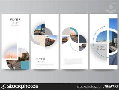 Vector layout of flyer, banner design templates for website advertising design, vertical flyer, website decoration. Background with abstract circle round banners. Corporate business concept template. Vector layout of flyer, banner design templates for website advertising design, vertical flyer, website decoration. Background with abstract circle round banners. Corporate business concept template.