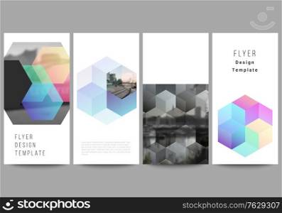Vector layout of flyer, banner design templates with abstract shapes and colors for website advertising design, vertical flyer design, website decoration backgrounds. Vector layout of flyer, banner design templates with abstract shapes and colors for website advertising design, vertical flyer design, website decoration backgrounds.
