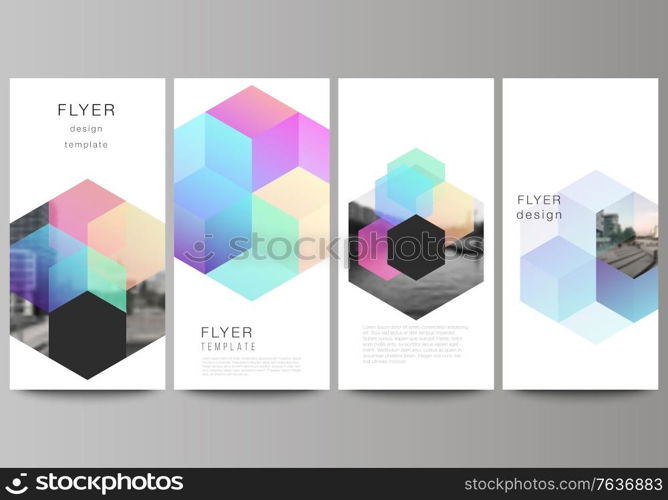 Vector layout of flyer, banner design templates with abstract shapes and colors for website advertising design, vertical flyer design, website decoration backgrounds. Vector layout of flyer, banner design templates with abstract shapes and colors for website advertising design, vertical flyer design, website decoration backgrounds.