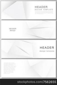 Vector layout of headers, banner design templates for website footer design, horizontal flyer design, website header backgrounds. Halftone dotted background with gray dots, abstract gradient background. Vector layout of headers, banner design template for website footer design, horizontal flyer design, website header backgrounds. Halftone dotted background with gray dots, abstract gradient background