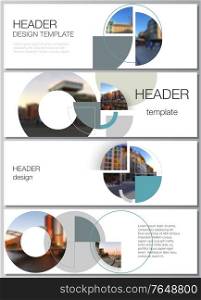 Vector layout of headers, banner design templates for website footer design, horizontal flyer design, website header. Background with abstract circle round banners. Corporate business concept template.. Vector layout of headers, banner design templates for website footer design, horizontal flyer design, website header. Background with abstract circle round banners. Corporate business concept template