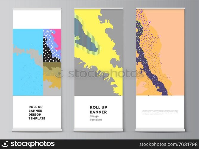 Vector layout of roll up mockup design templates for vertical flyers, flags design templates, banner stands, advertising. Japanese pattern template. Landscape background decoration in Asian style. Vector layout of roll up mockup design templates for vertical flyers, flags design templates, banner stands, advertising. Japanese pattern template. Landscape background decoration in Asian style.