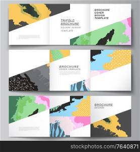 Vector layout of square covers design templates for trifold brochure, flyer, cover design, book design, brochure cover. Modern japanese pattern template. Landscape background decoration in Asian style.. Vector layout of square covers design templates for trifold brochure, flyer, cover design, book design, brochure cover. Modern japanese pattern template. Landscape background decoration in Asian style
