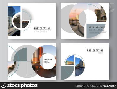 Vector layout of the presentation slides design business templates, multipurpose template for presentation brochure. Background with abstract circle round banners. Corporate business concept template.. Vector layout of the presentation slides design business templates, multipurpose template for presentation brochure. Background with abstract circle round banners. Corporate business concept template