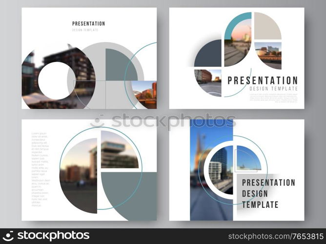 Vector layout of the presentation slides design business templates, multipurpose template for presentation brochure. Background with abstract circle round banners. Corporate business concept template.. Vector layout of the presentation slides design business templates, multipurpose template for presentation brochure. Background with abstract circle round banners. Corporate business concept template