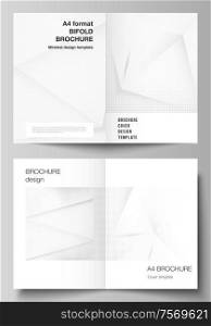 Vector layout of two A4 cover mockups design templates for bifold brochure, flyer, cover design, book design, brochure cover. Halftone effect decoration with dots. Dotted pop art pattern decoration. Vector layout of two A4 cover mockups design templates for bifold brochure, flyer, cover design, book design, brochure cover. Halftone effect decoration with dots. Dotted pop art pattern decoration.