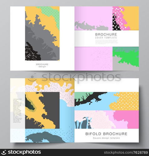 Vector layout of two covers templates for square design bifold brochure, flyer, cover design, book design, brochure cover. Japanese pattern template. Landscape background decoration in Asian style. Vector layout of two covers templates for square design bifold brochure, flyer, cover design, book design, brochure cover. Japanese pattern template. Landscape background decoration in Asian style.