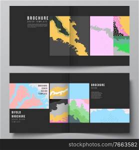 Vector layout of two covers templates for square design bifold brochure, flyer, cover design, book design, brochure cover. Japanese pattern template. Landscape background decoration in Asian style. Vector layout of two covers templates for square design bifold brochure, flyer, cover design, book design, brochure cover. Japanese pattern template. Landscape background decoration in Asian style.