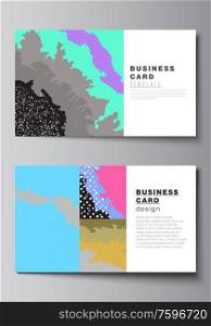 Vector layout of two creative business cards design templates, horizontal template vector design. Japanese pattern template. Landscape background decoration in Asian style. Vector layout of two creative business cards design templates, horizontal template vector design. Japanese pattern template. Landscape background decoration in Asian style.