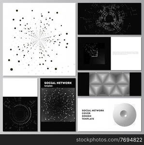 Vector layouts of social network mockups for cover design, website design, website backgrounds or advertising. Black color technology background.Digital visualization of science, medicine,tech concept. Vector layouts of social network mockups for cover design, website design, website backgrounds or advertising.Black color technology background. Digital visualization of science, medicine,tech concept