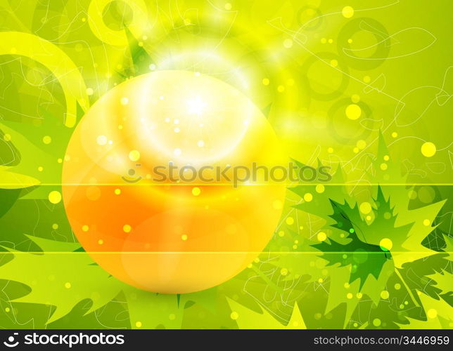 Vector leaf abstract background