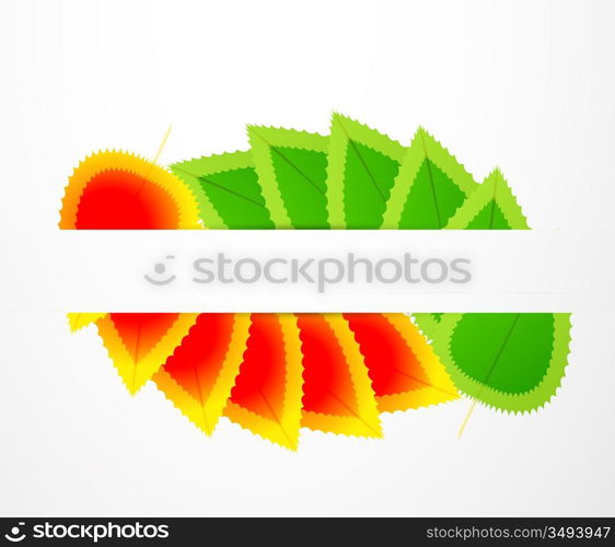 Vector leaf abstract background