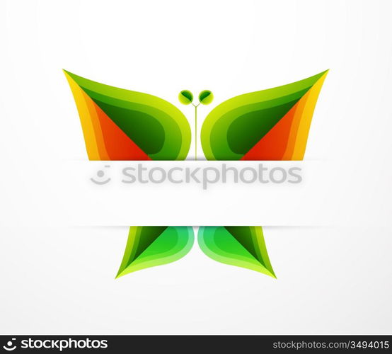 Vector leaf abstract background