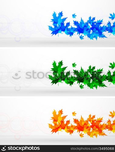 Vector leaf abstract background
