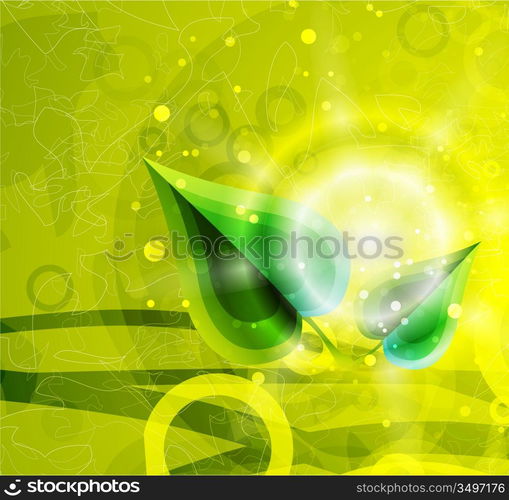 Vector leaf abstract background