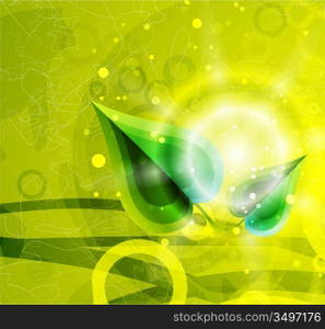 Vector leaf abstract background