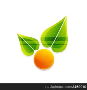 Vector leaf concept. Nature abstract symbol
