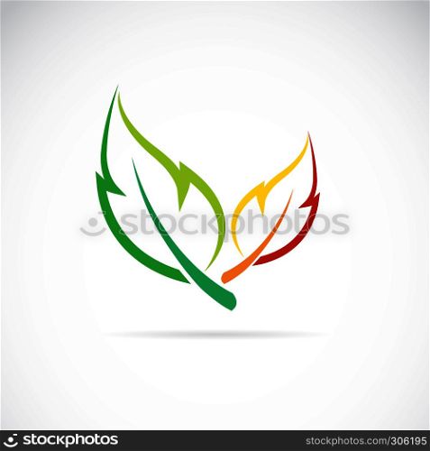 Vector leaves icon on white background
