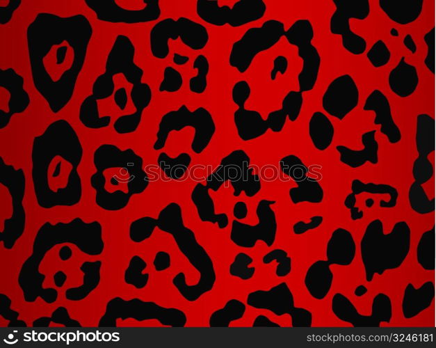 vector leopard background in red