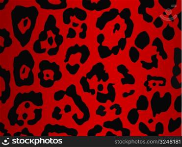 vector leopard background in red