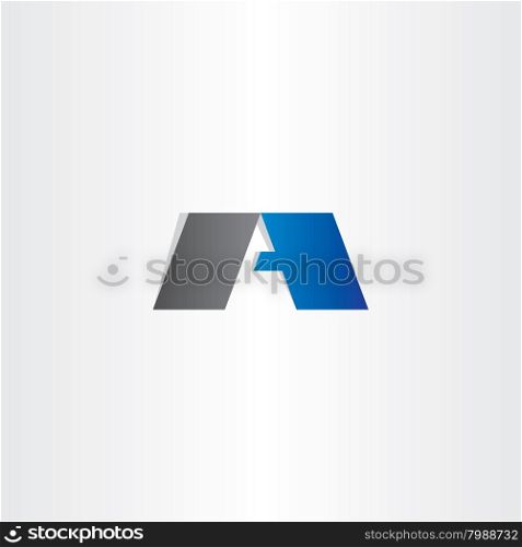 vector letter a black blue logo logotype symbol text
