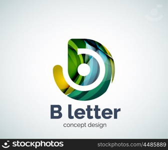 Vector letter concept logo template, abstract business icon