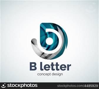 Vector letter concept logo template, abstract business icon