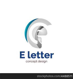 Vector letter concept logo template, abstract business icon. Vector letter concept logo template, abstract business icon. Created with transparent overlapping wave elements, elegant design