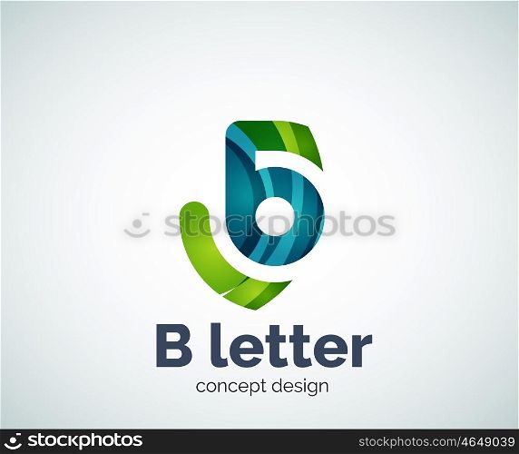 Vector letter concept logo template, abstract business icon