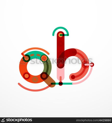 Vector letter concept. Vector letter - technolog minimal design