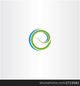 vector letter e bio organic logo icon symbol