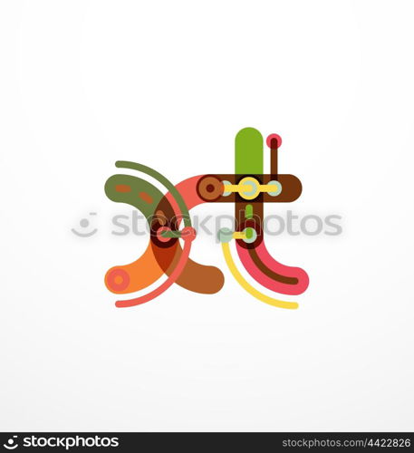 Vector letter logo. Vector letter logo. Abstract geometric colorful design