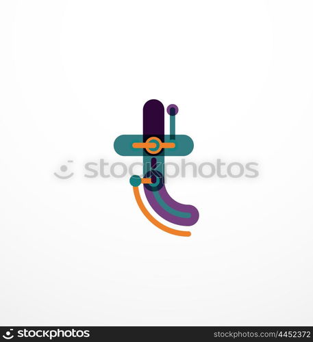 Vector letter logo. Vector letter logo. Abstract geometric colorful design