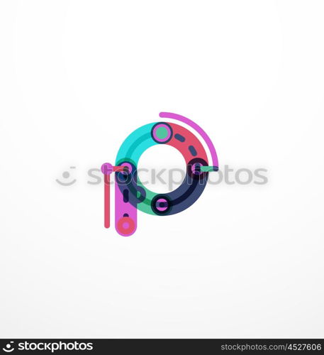 Vector letter logo. Vector letter logo. Abstract geometric colorful design