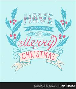 Vector lettering for the Christmas time