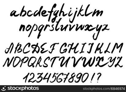 vector letters. handwritten alphabet. brush lettering