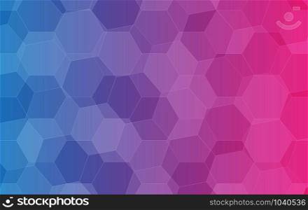 vector light blue and pink low polygon crystal background - abstract geometric background