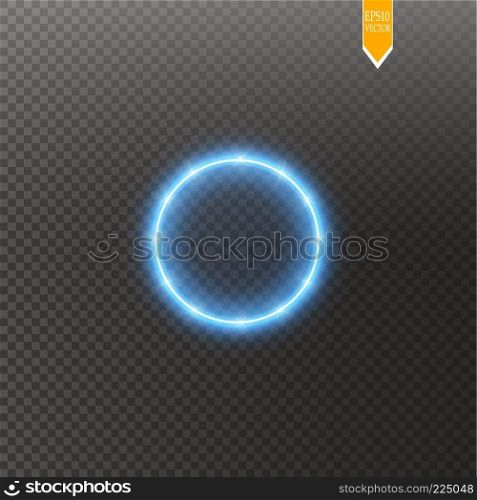 Vector light ring. Round shiny frame with lights dust trail particles isolated on transparent background. Magic concept. Vector light ring. Round shiny frame with lights dust trail particles isolated on transparent background.