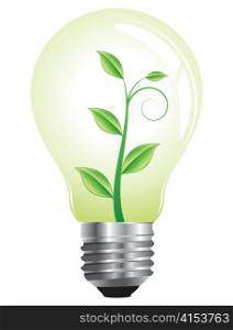 vector lightbulb with floral